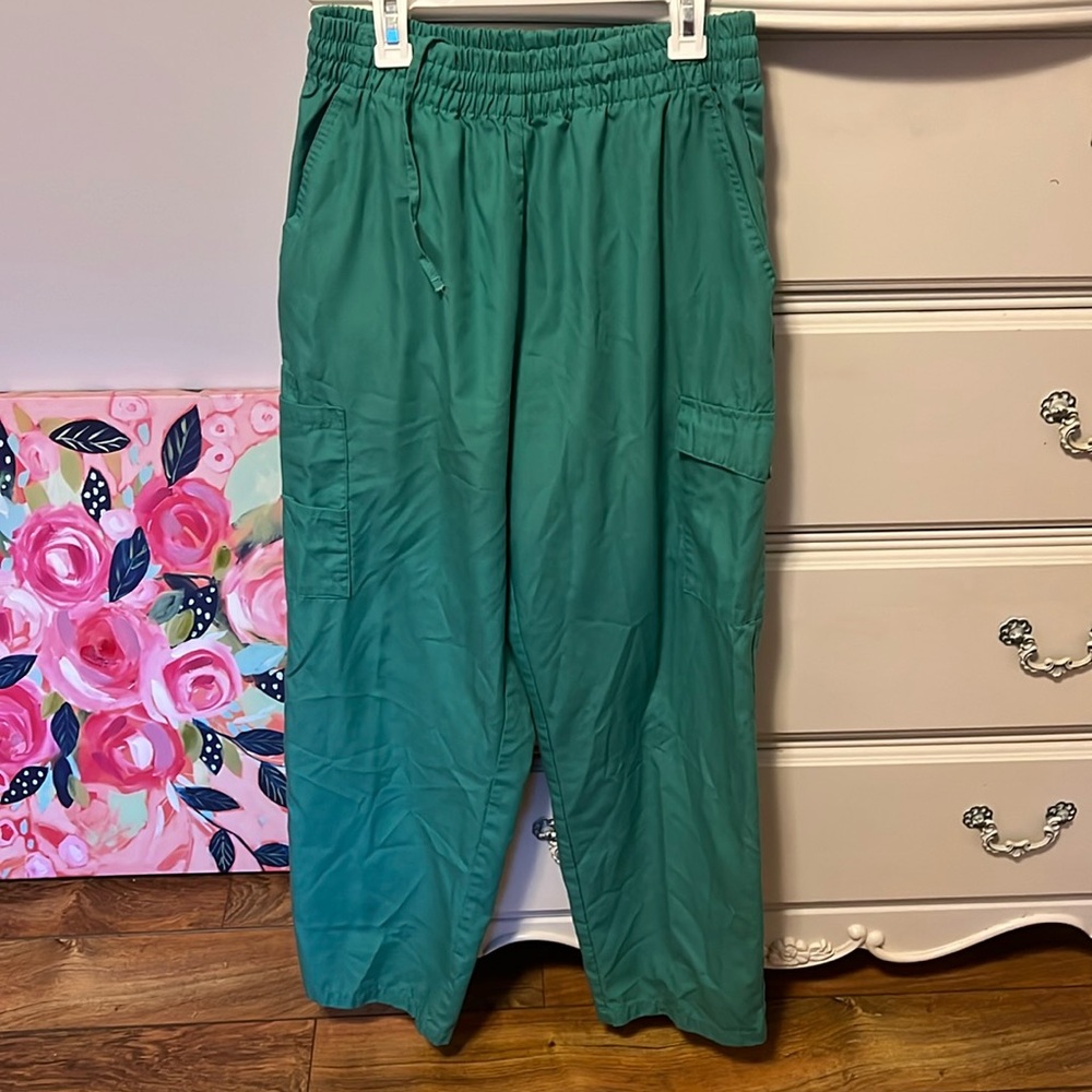 Green scrub pants!